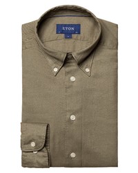 Eton Slim Fit Cotton Tencel Lyocell Flannel Shirt