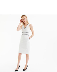 J.Crew Piped Dress In Stretch Cotton