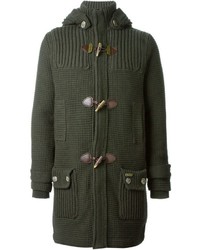 Bark Hooded Toggle Button Coat