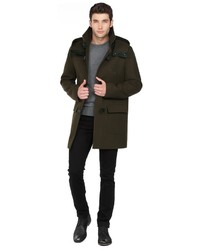 Soia & Kyo Walter Olive Classic Winter Wool Duffle With Removable Hood
