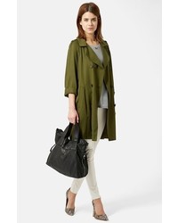 Topshop Double Breasted Long Coat
