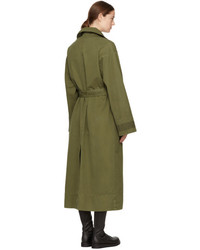 Raquel Allegra Green Oversize Duster Coat