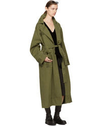 Raquel Allegra Green Oversize Duster Coat