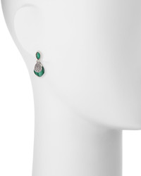 Lagos Maya Silver Malachite Double Drop Earrings