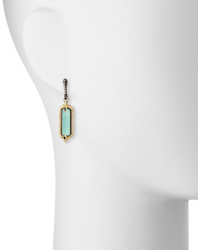 Armenta Old World Diamond Sapphire Turquoise Doublet Drop Earrings
