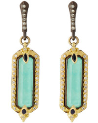 Armenta Old World Diamond Sapphire Turquoise Doublet Drop Earrings
