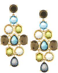 Ippolita Rock Candy Gelato 18k Chandelier Earrings In Tartan Sett