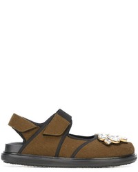 Marni Fussbett Embellished Sandals