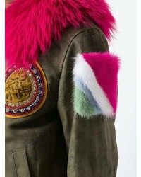 Mr & Mrs Italy Fur Arm Patch Bomber