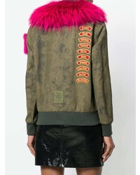 Mr & Mrs Italy Fur Arm Patch Bomber