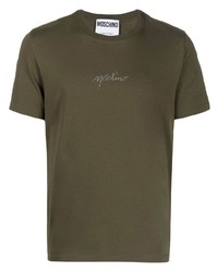 Moschino Rhinestone Logo T Shirt