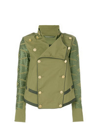 Olive Embellished Military Jacket