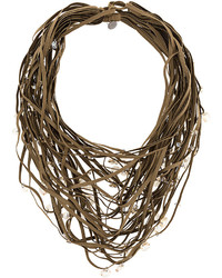 Maria Calderara Layered Crystal Embellished Necklace