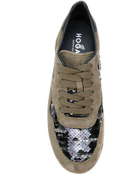 Hogan Sequin Embellished Platform Sneakers