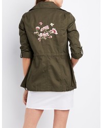 Charlotte Russe Embroidered Anorak Jacket