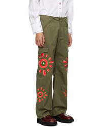 BLUEMARBLE Khaki Embroidered Cargo Pants