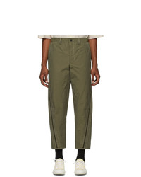 Olive Embroidered Chinos