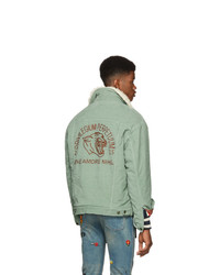 Gucci Green Corduroy Sherpa Jacket