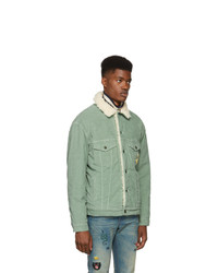 Gucci Green Corduroy Sherpa Jacket