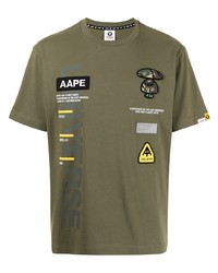 AAPE BY A BATHING APE Aape By A Bathing Ape Badge Embroidered T Shirt
