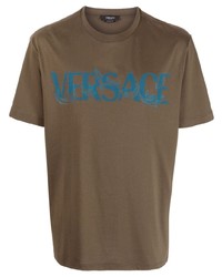 Versace Barocco Silhouette Print T Shirt