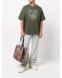 Kenzo Embroidered Tiger Logo T Shirt