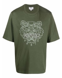 Kenzo Embroidered Tiger Logo T Shirt