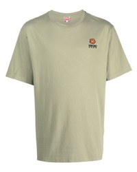 Kenzo Logo Embroidered Cotton T Shirt