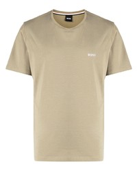 BOSS Logo Embroidered Shor Sleeve T Shirt