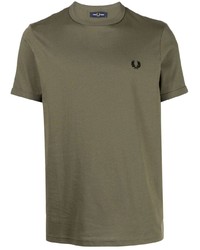 Fred Perry Ringer Logo Embroidered T Shirt