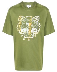 Kenzo Tiger Embroidered T Shirt