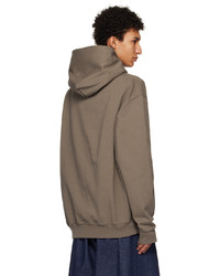Maison Margiela Brown Embroidered Hoodie