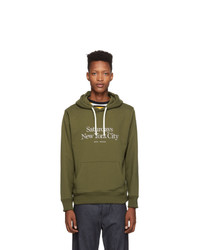 Saturdays Nyc Green Embroidered Miller Standard Ditch Hoodie