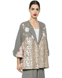 Antonio Marras Embroidered Linen Macram Lace Jacket