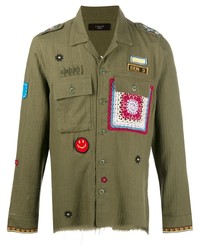 Amiri Patch Embellished Military Shirt