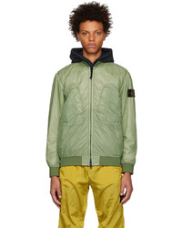 Stone Island Green Packable Bomber Jacket