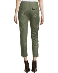 The Great The Slouch Army Pants W Embroidery
