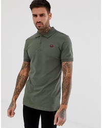 BLEND Slim Fit Polo With Lips Embroidery