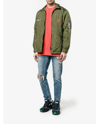 White Mountaineering Embroidered Quilted Jacket