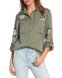 Rails Channing Embroidered Military Shirt