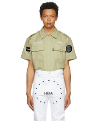 Hood by Air Khaki Veteran Heavy Twill Short Sleeve Shirt