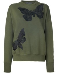 Alexander McQueen Moth Embroidered Sweatshirt