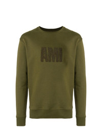 AMI Alexandre Mattiussi Crewneck Sweatshirt Big Ami Embroidered Patch