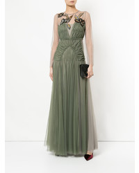 Antonio Marras Gathered Tulle Dress With Embroidery