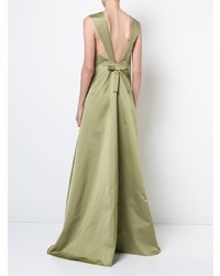 Rochas Plunge Bow Back Gown