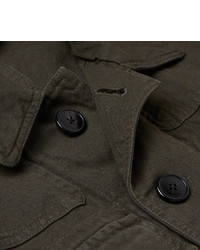 Dries Van Noten Bz Slim Fit Cotton And Linen Blend Field Jacket