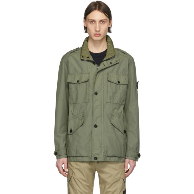 Stone Island Khaki Naslan Utility Jacket, $620 | SSENSE | Lookastic