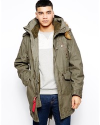 Alpha Industries Washed Fishtail Parka
