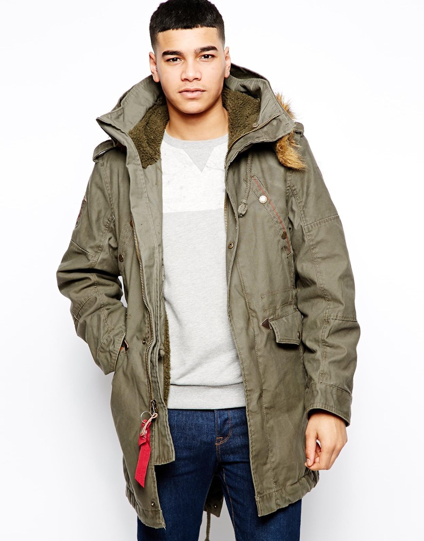 Alpha Industries Washed Fishtail Parka, $263 | Asos | Lookastic