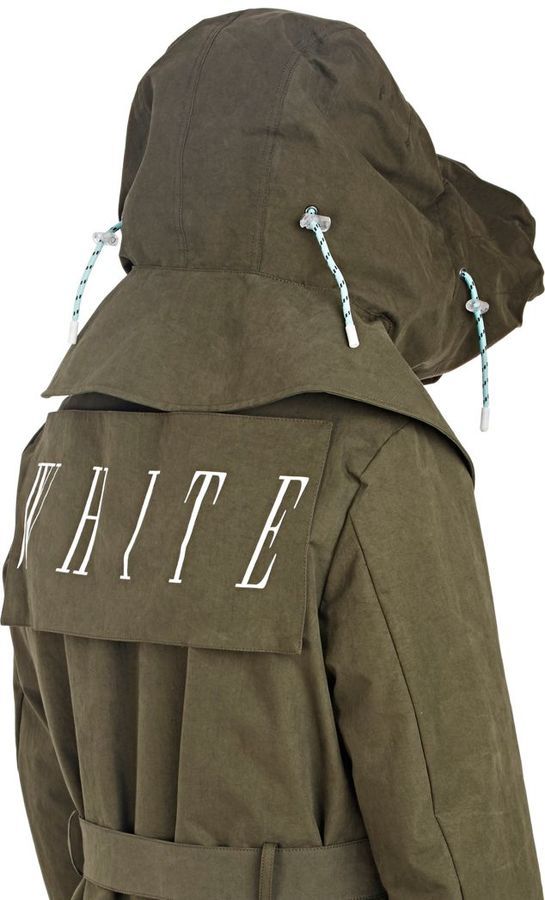 Off White Co Virgil Abloh Hooded Parka Vest Combo Green, $1,695